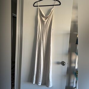 YOOX Champagne Satin Dress